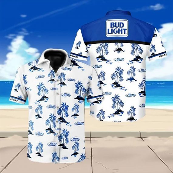 Bud Light Beer Logo Hawaii Graphic Hawaii Casual Shirt Ha34093