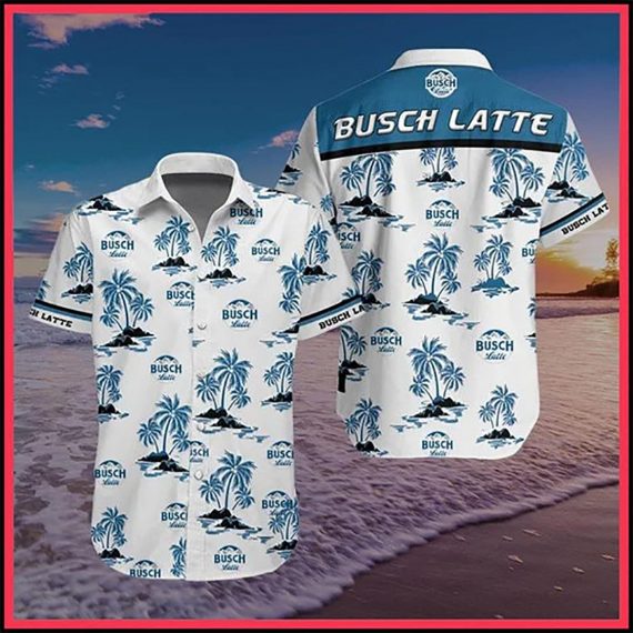 Busch Latte Beer Logo Hawaii Graphic Hawaii Casual Shirt Ha42836