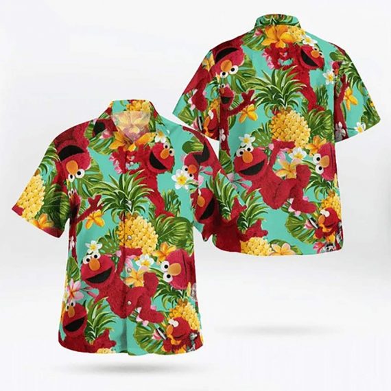 Elmo Muppets Tropical Hawaii Graphic Hawaii Casual Shirt Ha76486