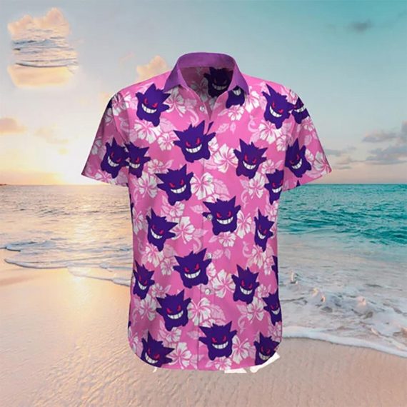 Gengar Pokemon Tropical Each Style Hawaii Graphic Hawaii Casual Shirt Ha57938