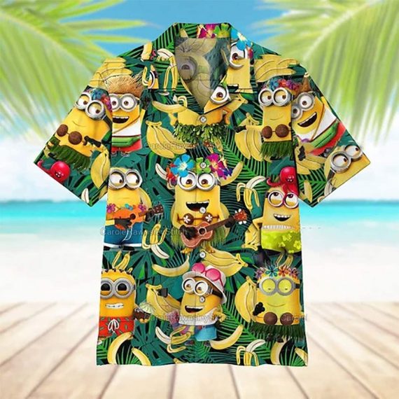 Minions Banana Tropical Style Hawaii Graphic Hawaii Casual Shirt Ha93682