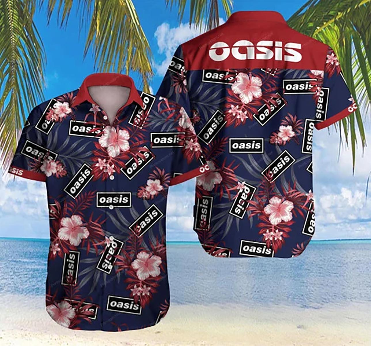 Oasis Floral Hawaii Graphic Hawaii Casual Shirt Ha55818