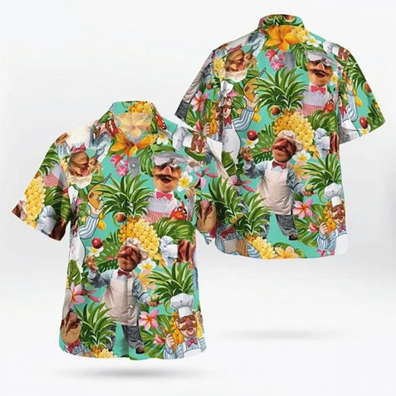 The Swedish Chef Muppets Tropical Hawaii Graphic Hawaii Casual Shirt Ha32831